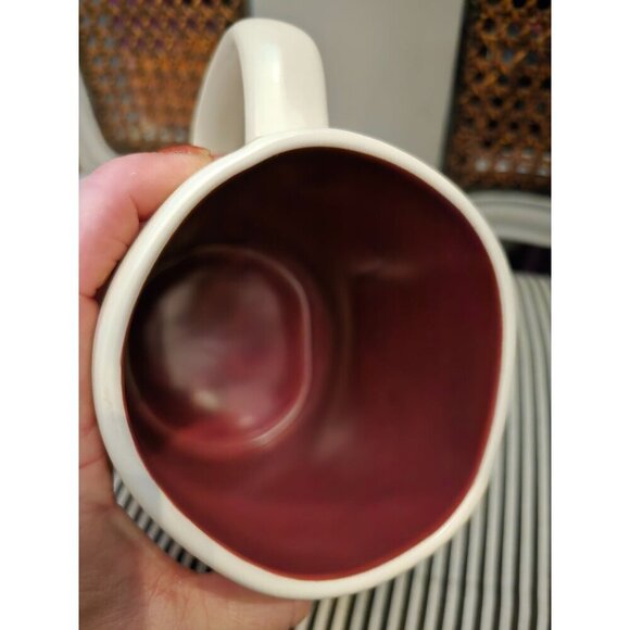 NWT Rae Dunn Snuggle Season Coffee Mug Red Interior Fall Tea - Picture 8 of 10